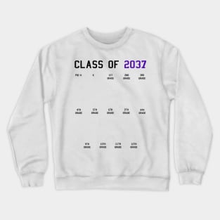 Class of 2037 Grow with Me Graduation First Day Handprints Crewneck Sweatshirt